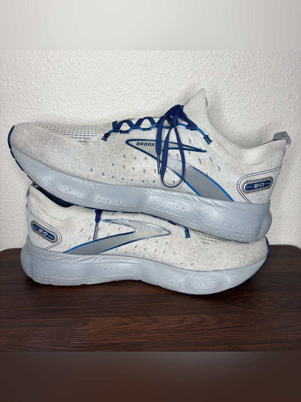 Brooks Glycerin 20 StealthFit Shoes Mens Size 13 Gray Blue Athletic Running - Picture 6 of 10